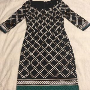 Elegant lined fitted WHBM dress 2